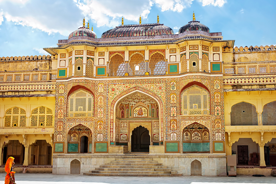 Verziertes Tor. Fort Amber. Jaipur